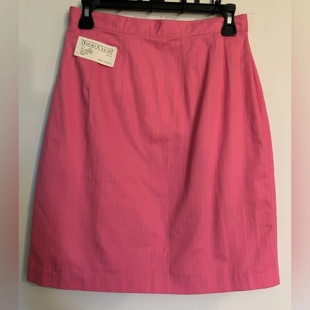 NWT 80s Izod Golf & Tennis of Reading, PA Sz 8 Faux Wrap Womens skirt "striped" - Picture 5 of 8